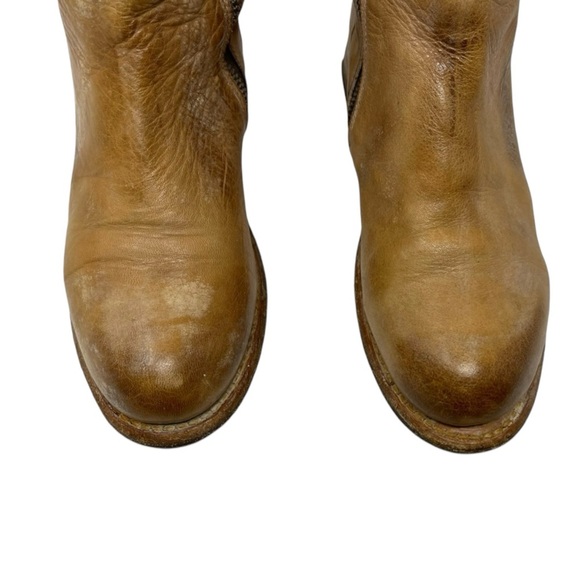 BED STU Manchester Distressed Leather Tall Riding Boots Tan Size 7.5 - STUNNING! - Picture 6 of 9